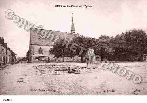 Ville de LOURY, carte postale ancienne