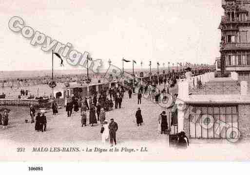 Ville de MALOLESBAINS, carte postale ancienne