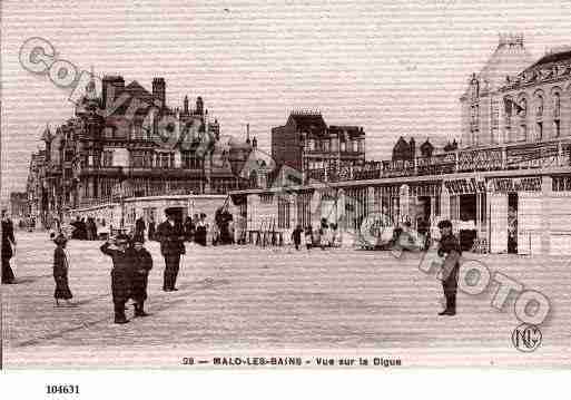 Ville de MALOLESBAINS, carte postale ancienne