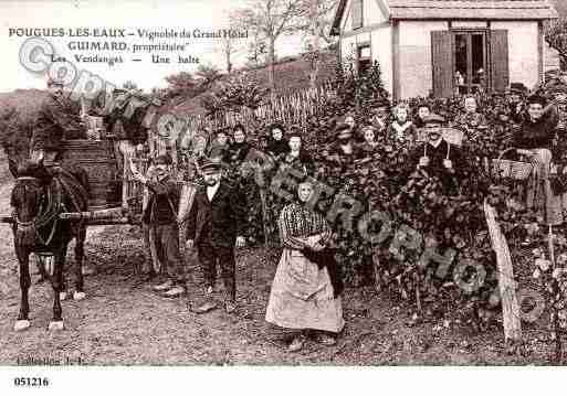 Ville de POUGUESLESEAUX, carte postale ancienne