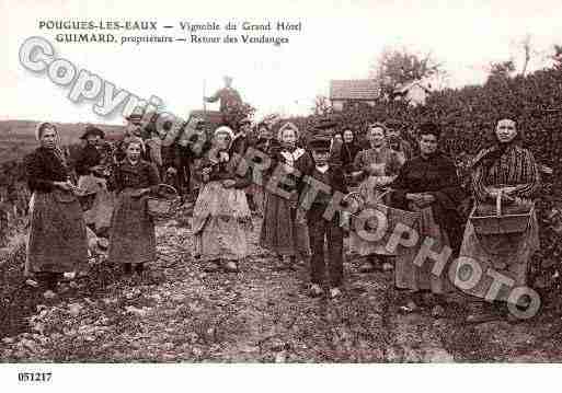 Ville de POUGUESLESEAUX, carte postale ancienne