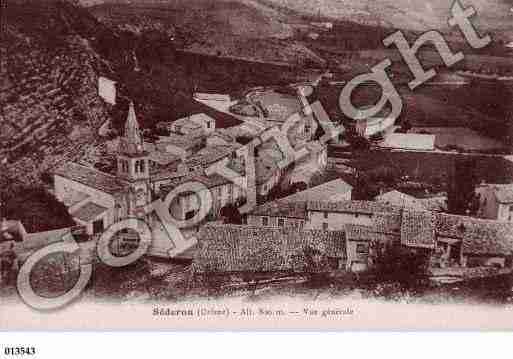 Ville de SEDERON, carte postale ancienne