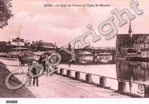 Ville de SENS, carte postale ancienne