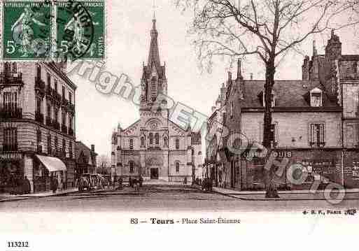 Ville de TOURS, carte postale ancienne