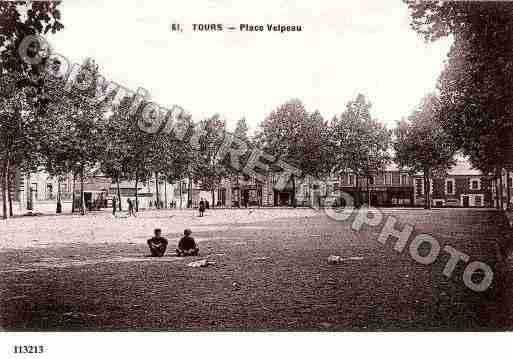 Ville de TOURS, carte postale ancienne