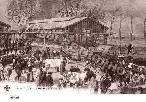 Ville de TOURS, carte postale ancienne