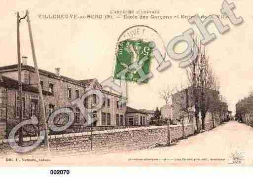 Ville de VILLENEUVEDEBERG, carte postale ancienne