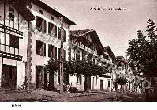 Ville de AINHOA, carte postale ancienne