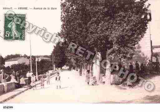 Ville de ANIANE, carte postale ancienne