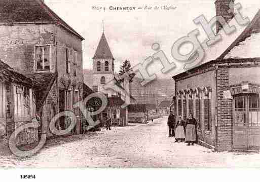 Ville de CHENNEGY, carte postale ancienne