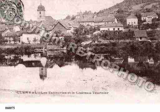 Ville de CLERVAL, carte postale ancienne