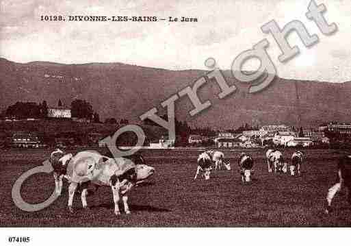 Ville de DIVONNELESBAINS, carte postale ancienne