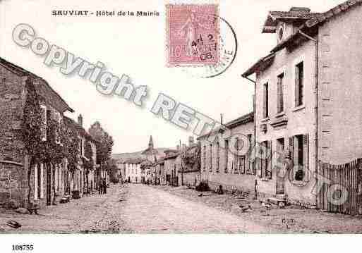 Ville de SAUVIATSURVIGE, carte postale ancienne