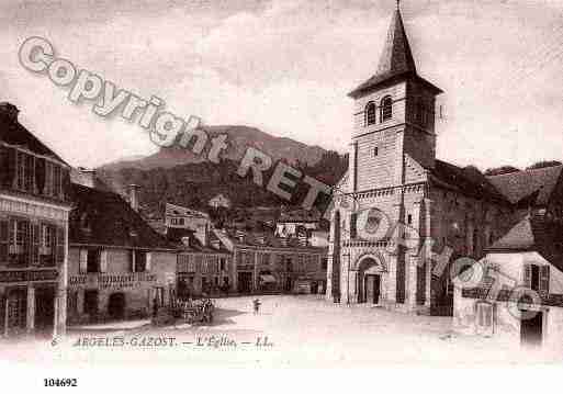 Ville de ARGELESGAZOST, carte postale ancienne