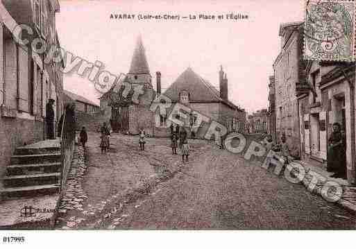 Ville de AVARAY, carte postale ancienne