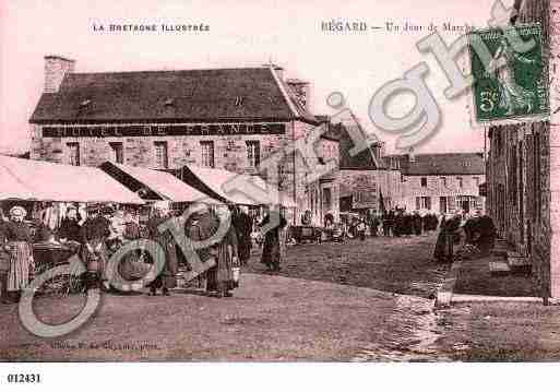 Ville de BEGARD, carte postale ancienne