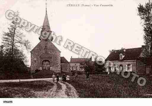 Ville de CERILLY, carte postale ancienne