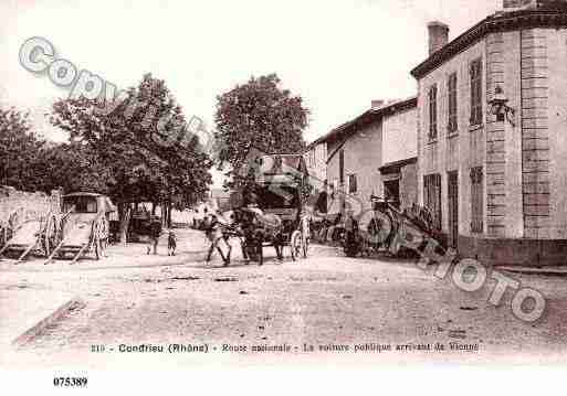 Ville de CONDRIEU, carte postale ancienne