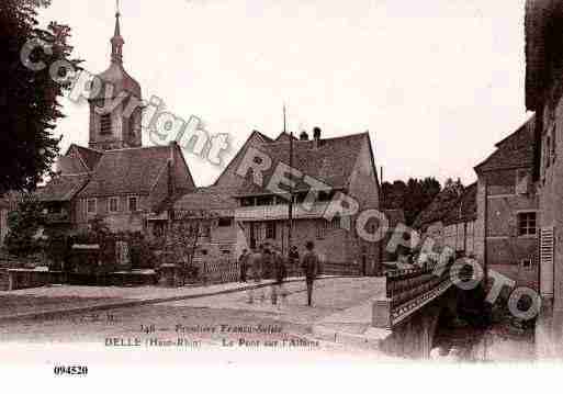 Ville de DELLE, carte postale ancienne