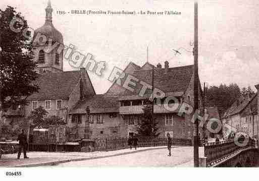 Ville de DELLE, carte postale ancienne