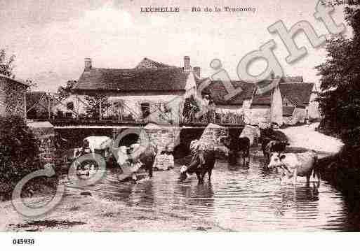 Ville de LECHELLE, carte postale ancienne