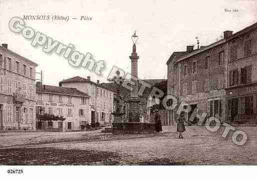 Ville de MONSOLS, carte postale ancienne