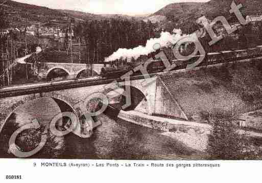 Ville de MONTEILS, carte postale ancienne