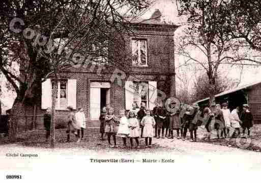 Ville de TRIQUEVILLE, carte postale ancienne