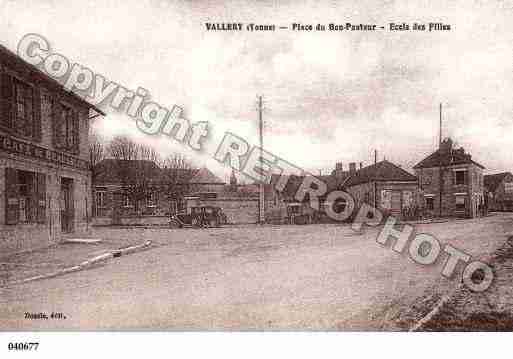 Ville de VALLERY, carte postale ancienne