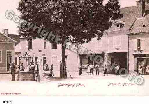 Ville de GERMIGNYL'EXEMPT, carte postale ancienne