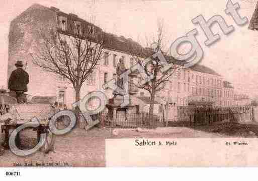 Ville de SABLON, carte postale ancienne