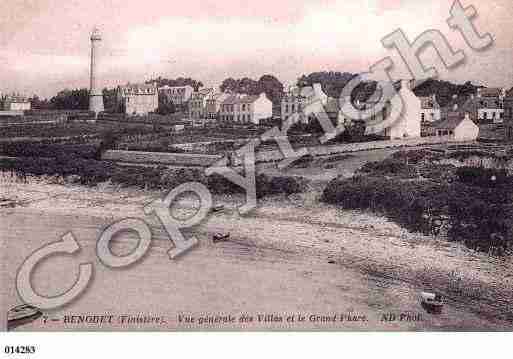 Ville de BENODET, carte postale ancienne