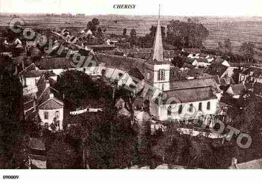 Ville de CHERISY, carte postale ancienne