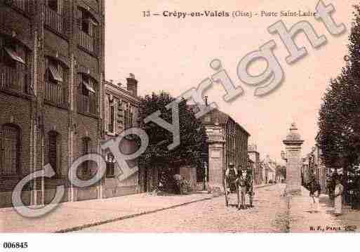 Ville de CREPYENVALOIS, carte postale ancienne