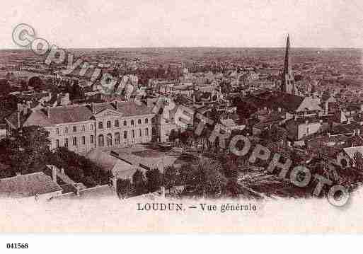 Ville de LOUDUN, carte postale ancienne