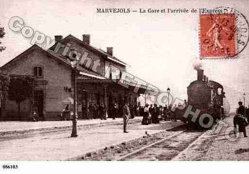 Ville de MARVEJOLS, carte postale ancienne