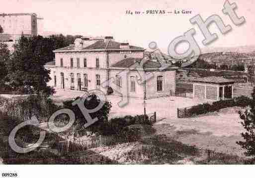 Ville de PRIVAS, carte postale ancienne