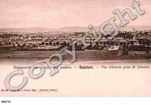 Ville de SABLON, carte postale ancienne