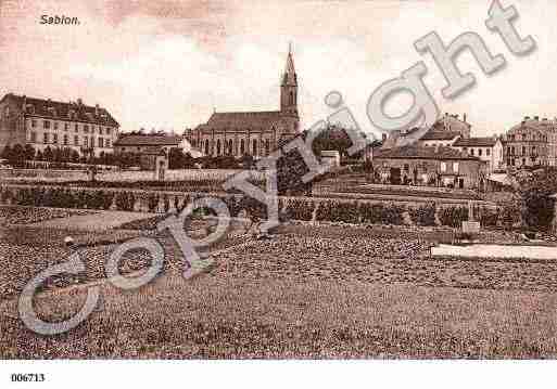 Ville de SABLON, carte postale ancienne