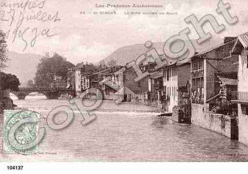 Ville de SAINTGIRONS, carte postale ancienne