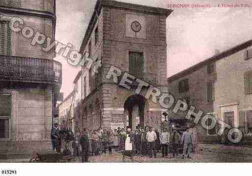 Ville de SERIGNAN, carte postale ancienne