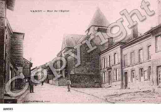 Ville de VANDY, carte postale ancienne