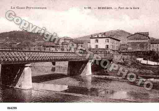 Ville de BESSEGES, carte postale ancienne