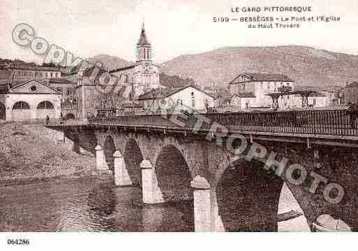 Ville de BESSEGES, carte postale ancienne