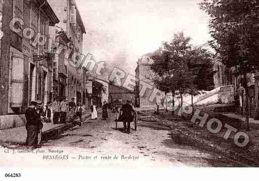 Ville de BESSEGES, carte postale ancienne