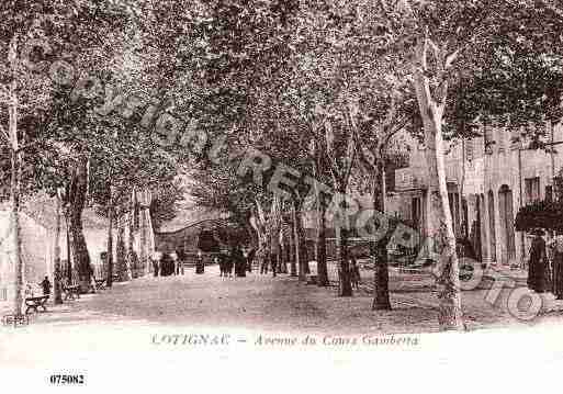 Ville de COTIGNAC, carte postale ancienne