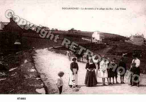 Ville de DOUARNENEZ, carte postale ancienne