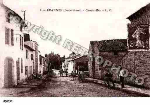 Ville de EPANNES, carte postale ancienne