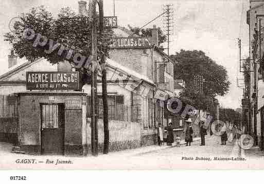 Ville de GAGNY, carte postale ancienne