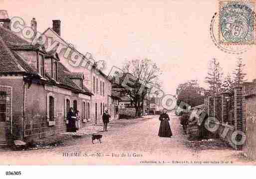 Ville de HERME, carte postale ancienne